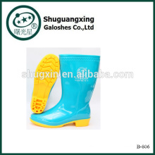 Cargadores de lluvia de goma para B-806 de botas de lluvia de mujer moda mujer botas de lluvia de PVC